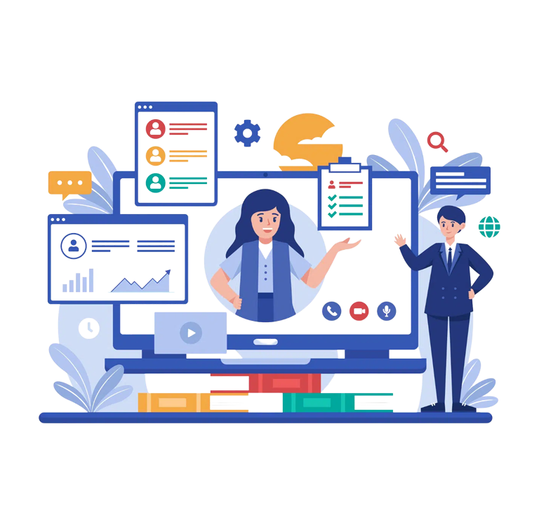 CRM For Edtech platform with digital tools for student management, online learning, and data analytics.